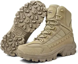 Cubicbee Mens Fashion Waterproof Sneakers Walking Casual Shoes Lightweight Running Shoes Athletic Gym Shoes Non-Slip Hiking Boots Tactical Boots
