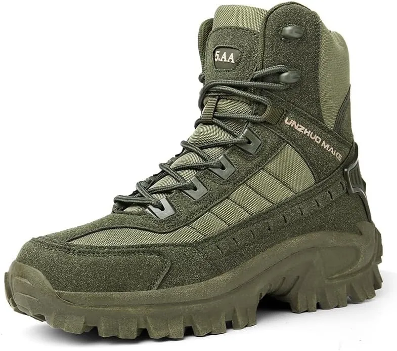Cubicbee Mens Fashion Waterproof Sneakers Walking Casual Shoes Lightweight Running Shoes Athletic Gym Shoes Non-Slip Hiking Boots Tactical Boots
