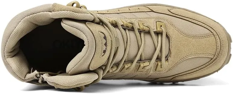 Cubicbee Mens Fashion Waterproof Sneakers Walking Casual Shoes Lightweight Running Shoes Athletic Gym Shoes Non-Slip Hiking Boots Tactical Boots