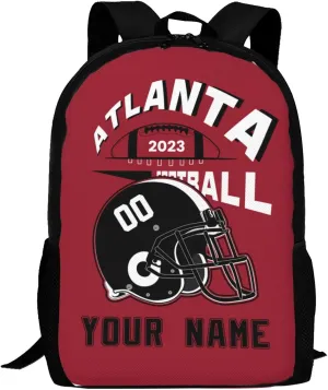 Custom Atlanta Backpack Laptop Gifts Bag Personalized Name Number Teen Book Bag Boy Girl Men Women Shoulder Bag