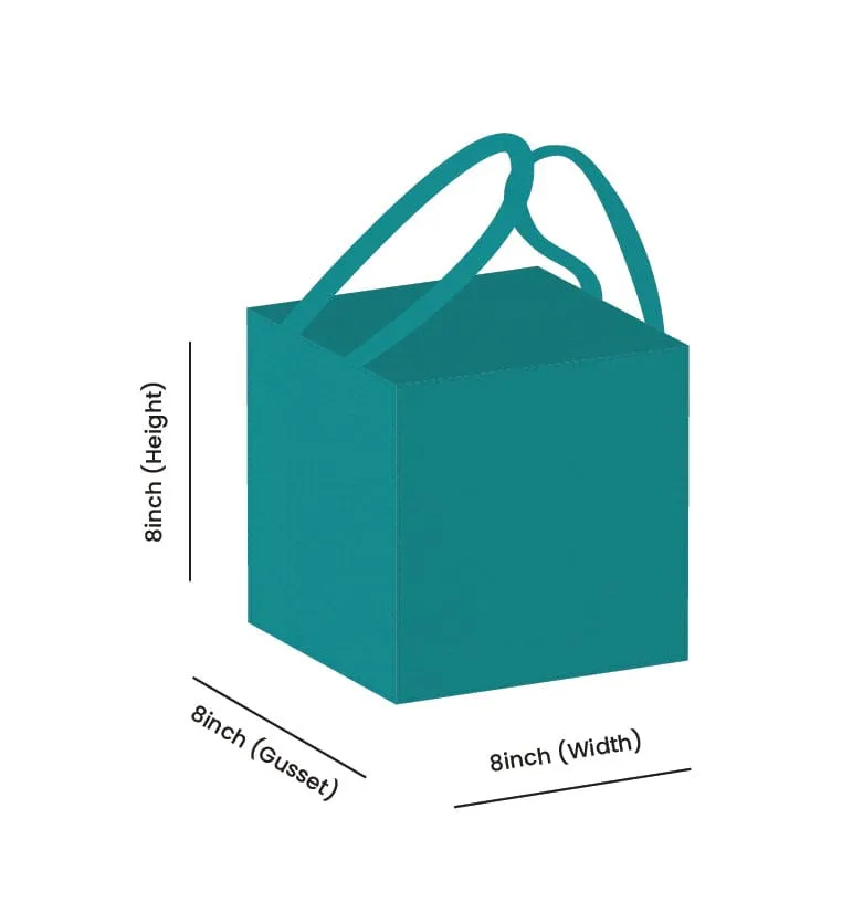 Custom Printed Non-Woven Bakery Tote Bags 8x8x8
