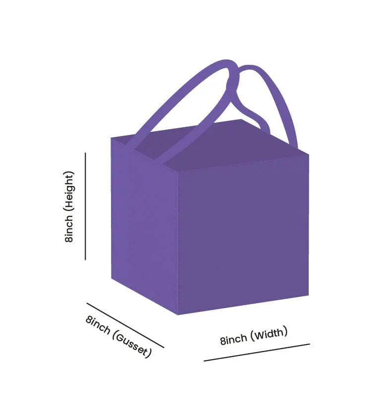 Custom Printed Non-Woven Bakery Tote Bags 8x8x8