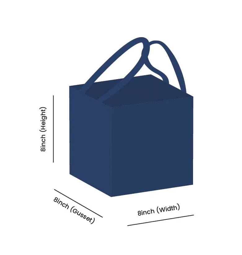 Custom Printed Non-Woven Bakery Tote Bags 8x8x8