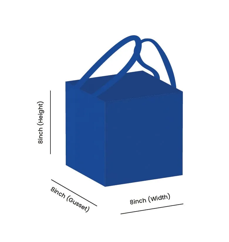 Custom Printed Non-Woven Bakery Tote Bags 8x8x8