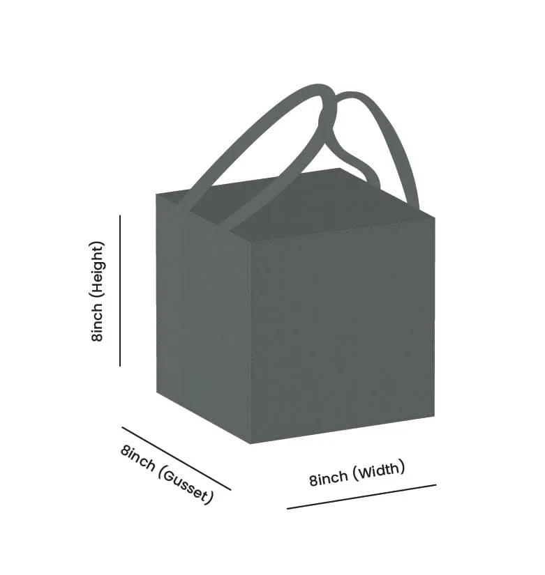 Custom Printed Non-Woven Bakery Tote Bags 8x8x8