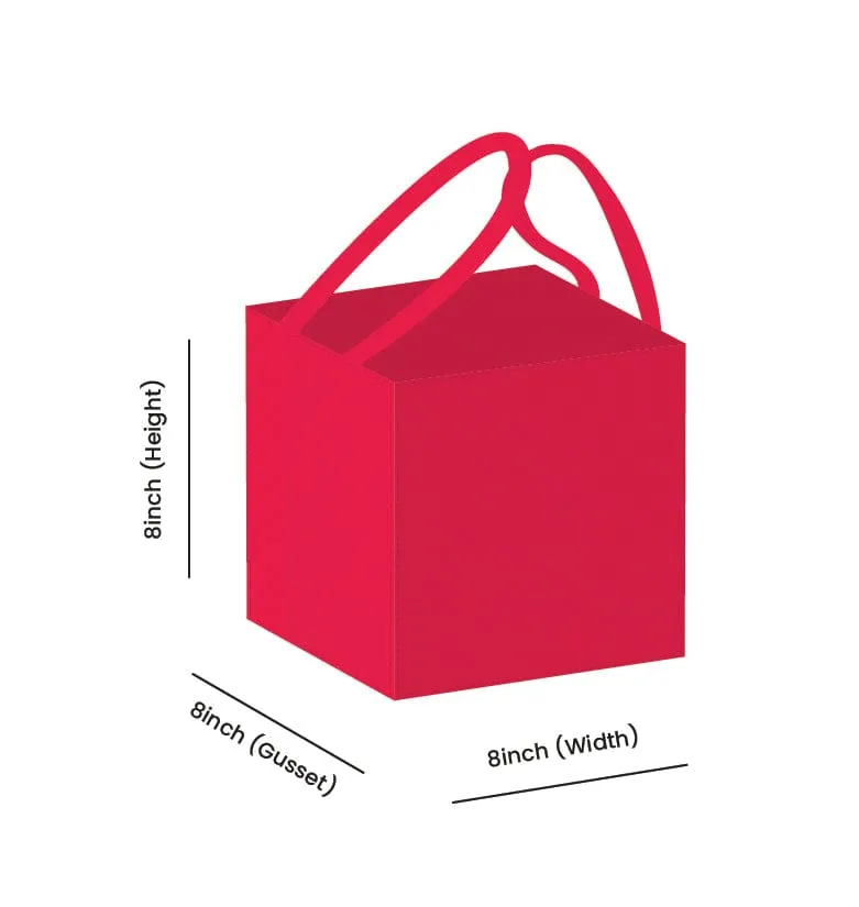 Custom Printed Non-Woven Bakery Tote Bags 8x8x8