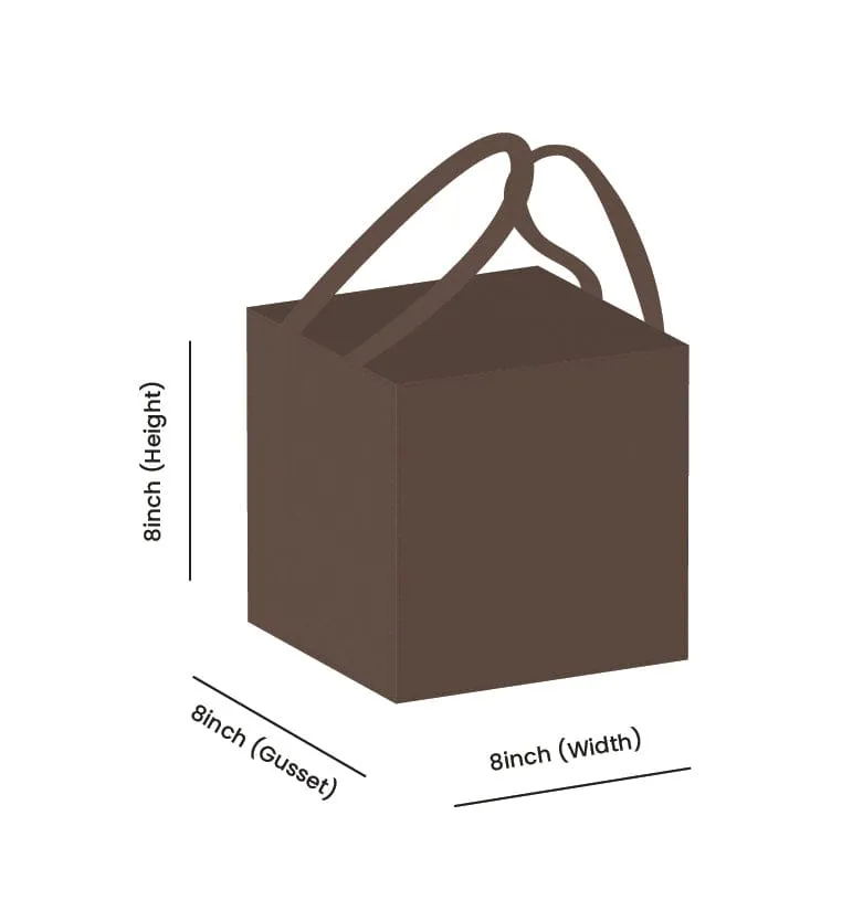 Custom Printed Non-Woven Bakery Tote Bags 8x8x8