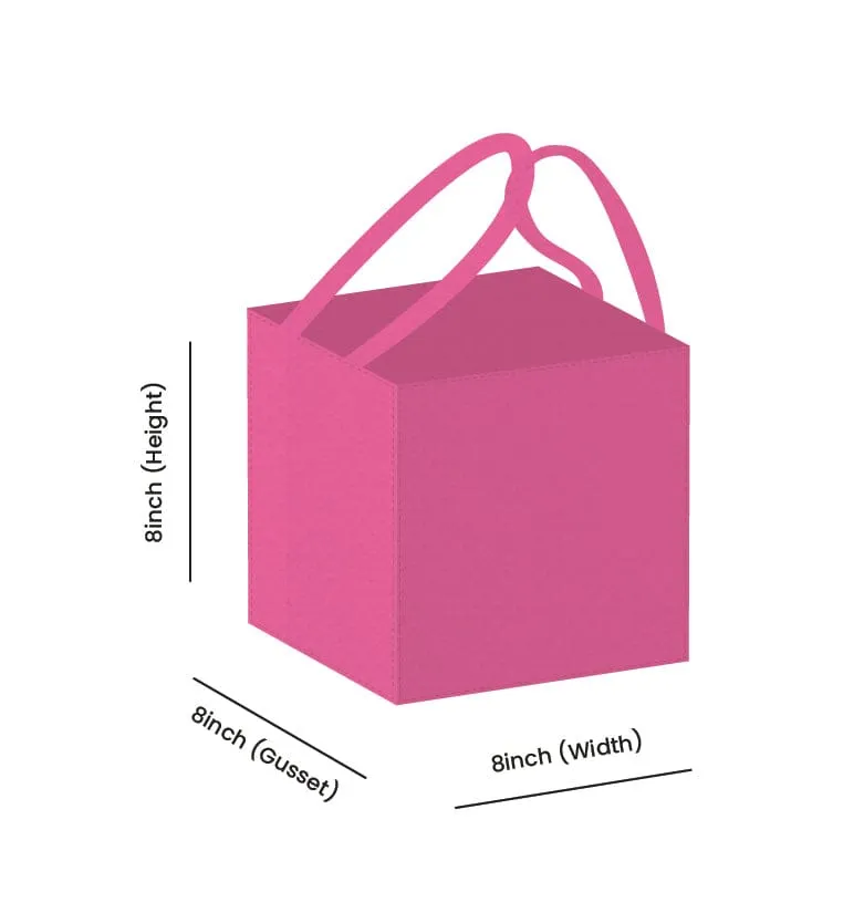 Custom Printed Non-Woven Bakery Tote Bags 8x8x8
