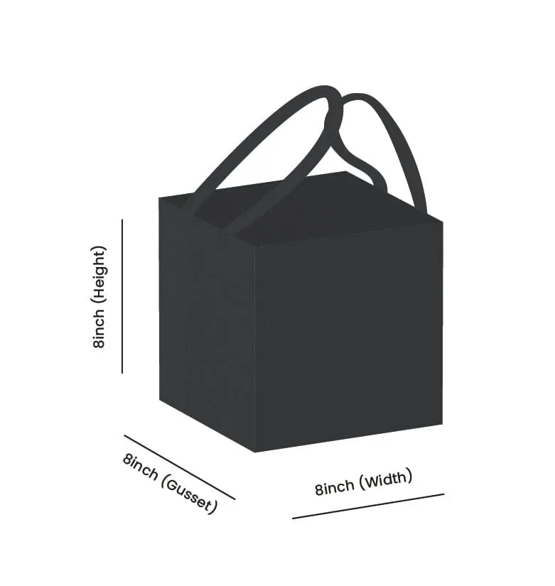 Custom Printed Non-Woven Bakery Tote Bags 8x8x8