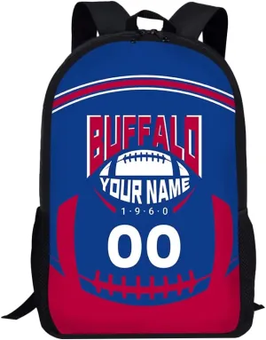Custom Shoulder Buffalo Backpack Personalized Any Name Number 17 Inch Large Capacity Laptop Bag Bookbag Gifts for Men Women