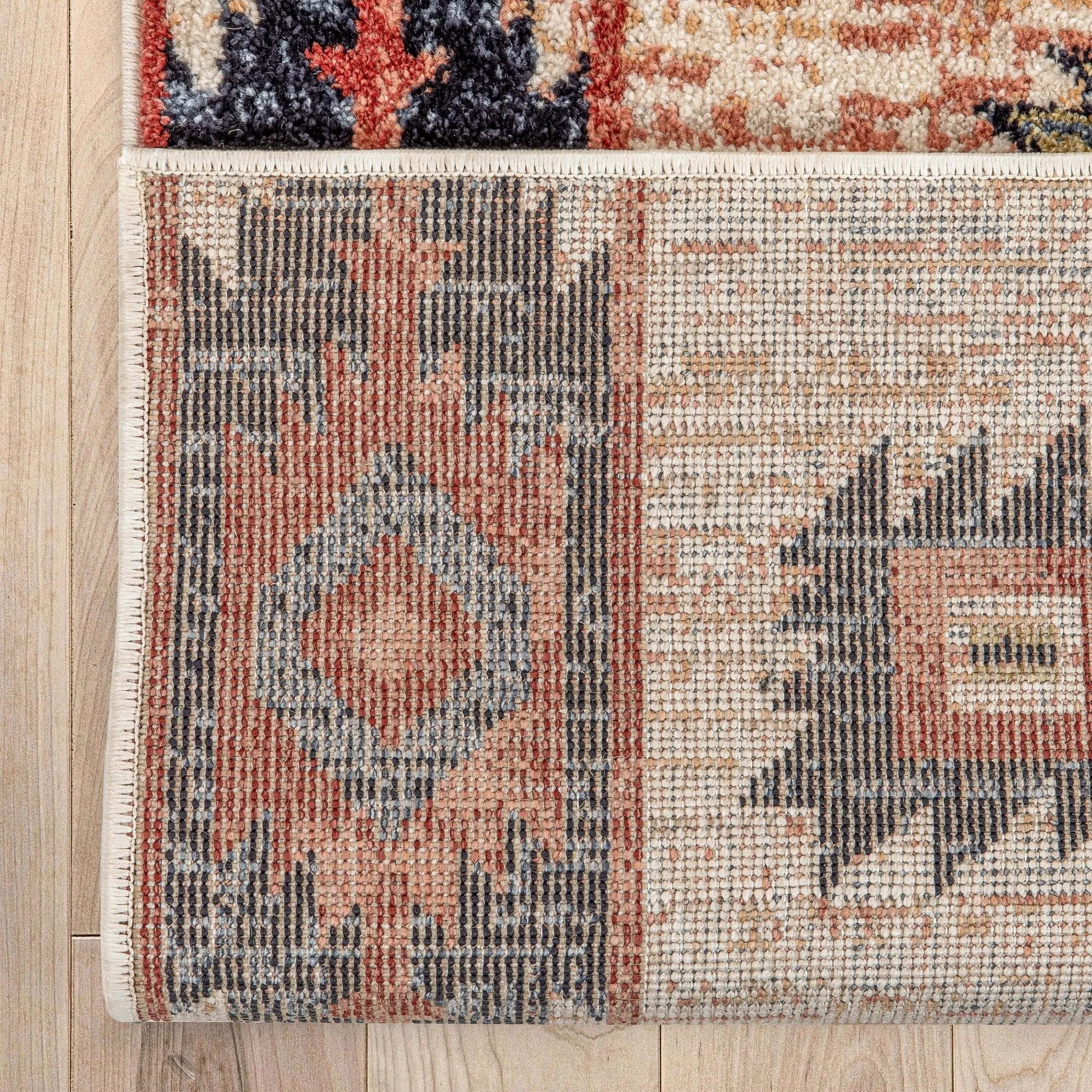 Custom Size Runner Lea Southwestern Tribal Ivory Choose Your Width x Choose Your Length Hallway Runner Rug