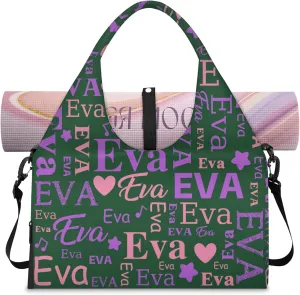 Custom Women Dance Ballet Duffle Bag Personalized Name Yoga Mat Sport Gym Bags