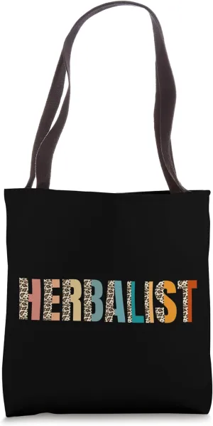 Cute Herbalist Leopard Pattern Apothecarist And Herbalism Tote Bag