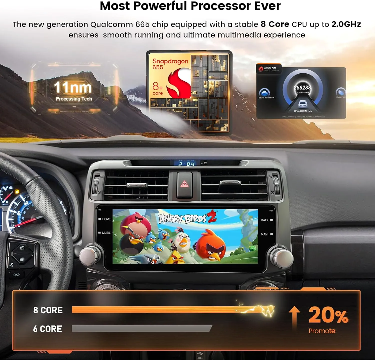 Dasaita 8GB 256GB Head Unit for 2010-2019 Toyota 4Runner 10.25" 2K Touchscreen Car Stereo, GPS Navigation, Wireless Apple CarPlay Android Auto, Built-in 4G Cellular, Android 13, Qualcomm 8 Core