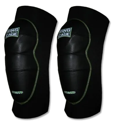 Deluxe MiM-Foam Knee Pads - Leather for MMA Grappling Jiu Jitsu-X-Large