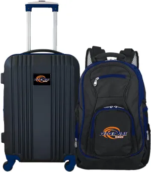 Denco Pepperdine University Waves 2-Piece Luggage Set, Includes 21-inch Two-Tone Hardcase Spinner and 19" Laptop Backpack