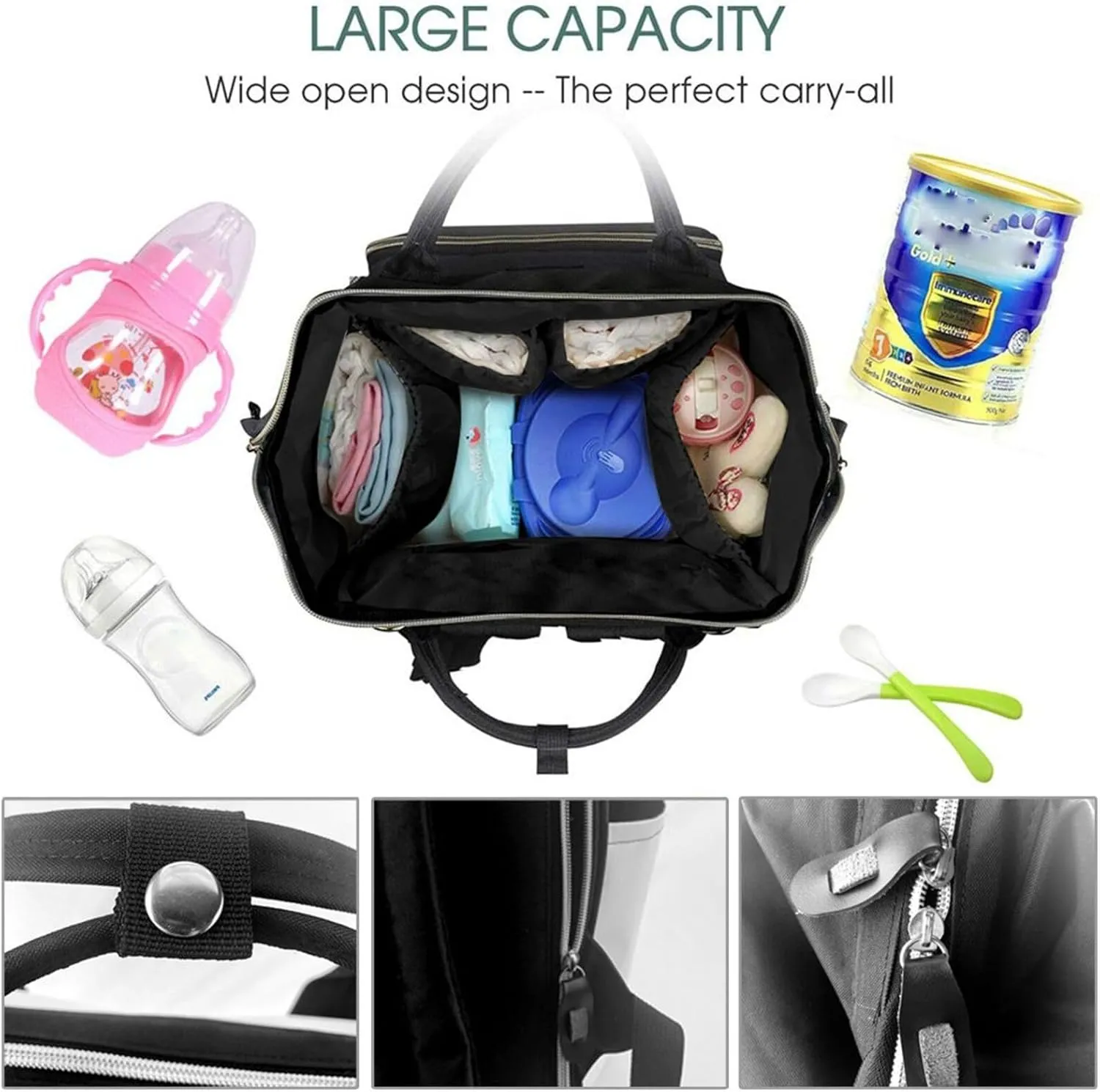 Diaper Bag Nappy Backpack Baby Bag Ocean Shark Mummy Backpack Multifunction Changing Bags for Travel, Aircraft Fighter Jets, One Size