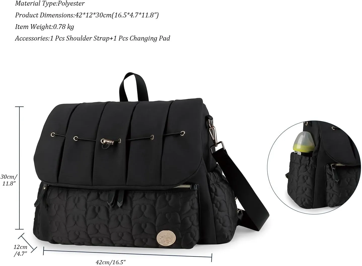 Diaper Bag Tote Baby Changing Bag Large Baby Bags for Mom with Changing Station Multifunction Travel Nappy Bag