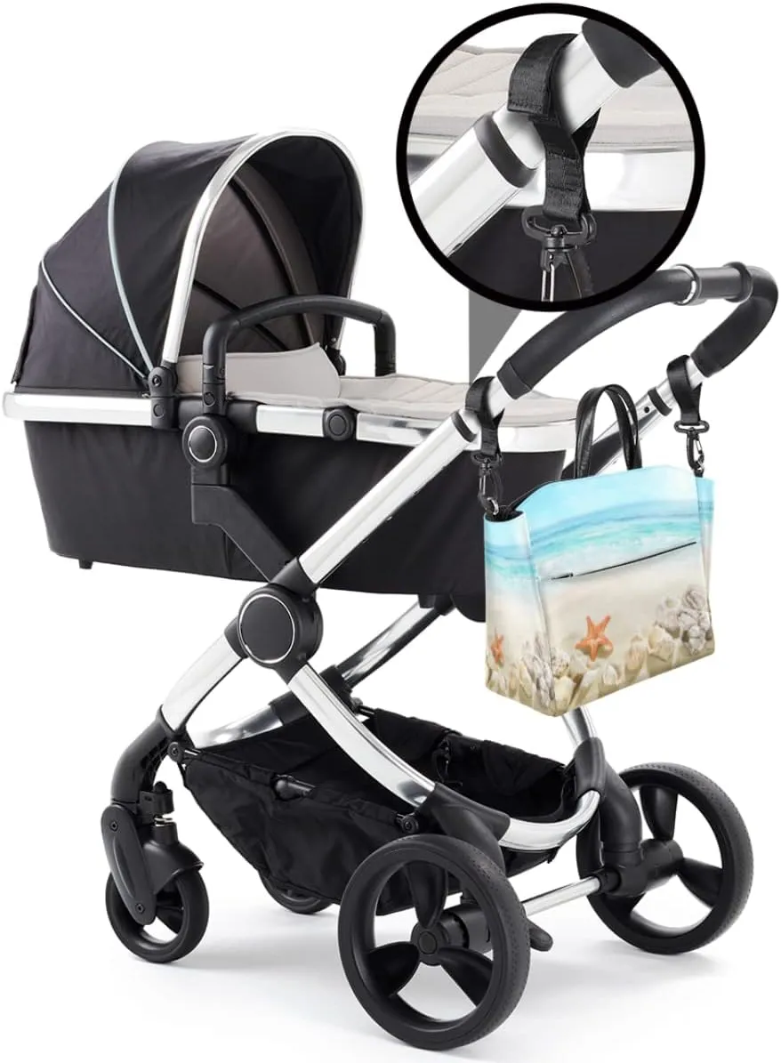 Diaper Bag Tote with Stroller Straps Large Travel Diaper Tote Bag Baby Bag Multifunction Nappy Bags for Mom and Dad