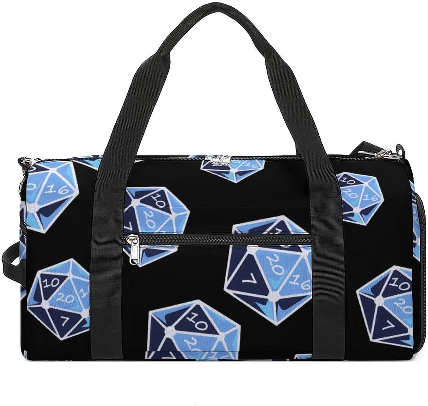 Dice Pattern Sports Gym Bag for Men Women Travel Duffel Bag with Shoulder Strap