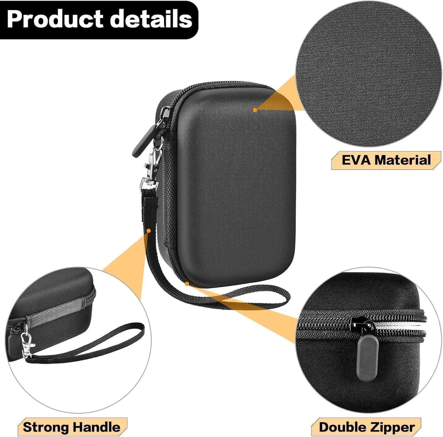 Digital Camera Case Compatible with TEBNGIHNM for Duluvulu for Oiadek for zheozeig for Zostuic for Toiauaha 4K Vlogging Camera. Storage Holder Bag for Canon PowerShot (Box Only)- Grey Inner
