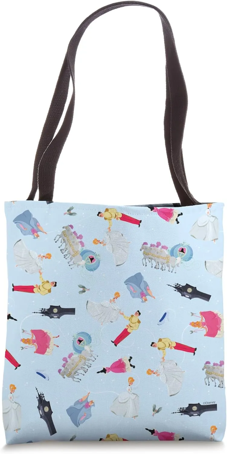 Disney Cinderella 75th Anniversary Storybook Moments Pattern Tote Bag