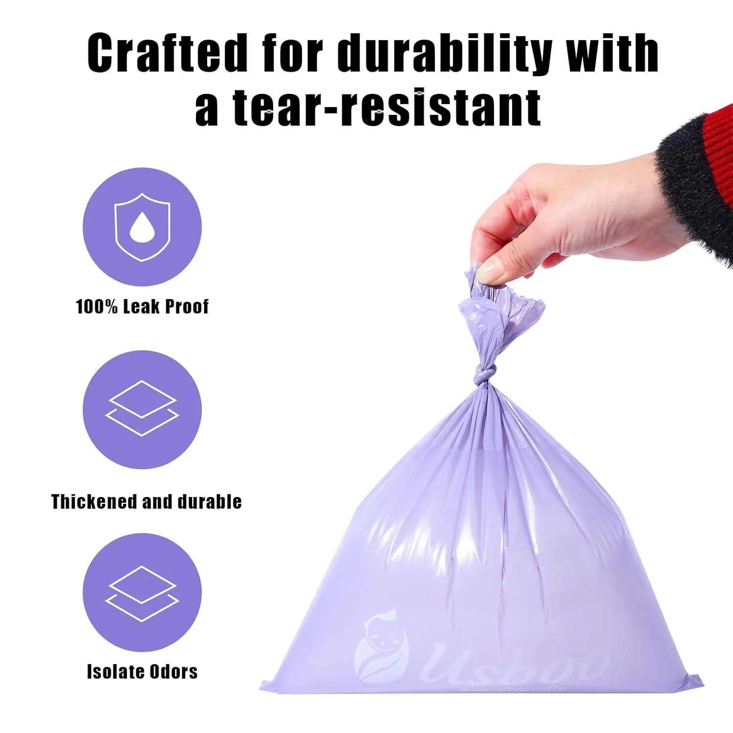 Disposable Diaper Bags for Baby, 20 Refill Rolls (300 Pack),Baby Poop Bags with Dispenser, Essential for Travel and Quick Change on The Go, Purple and Lavender Scented