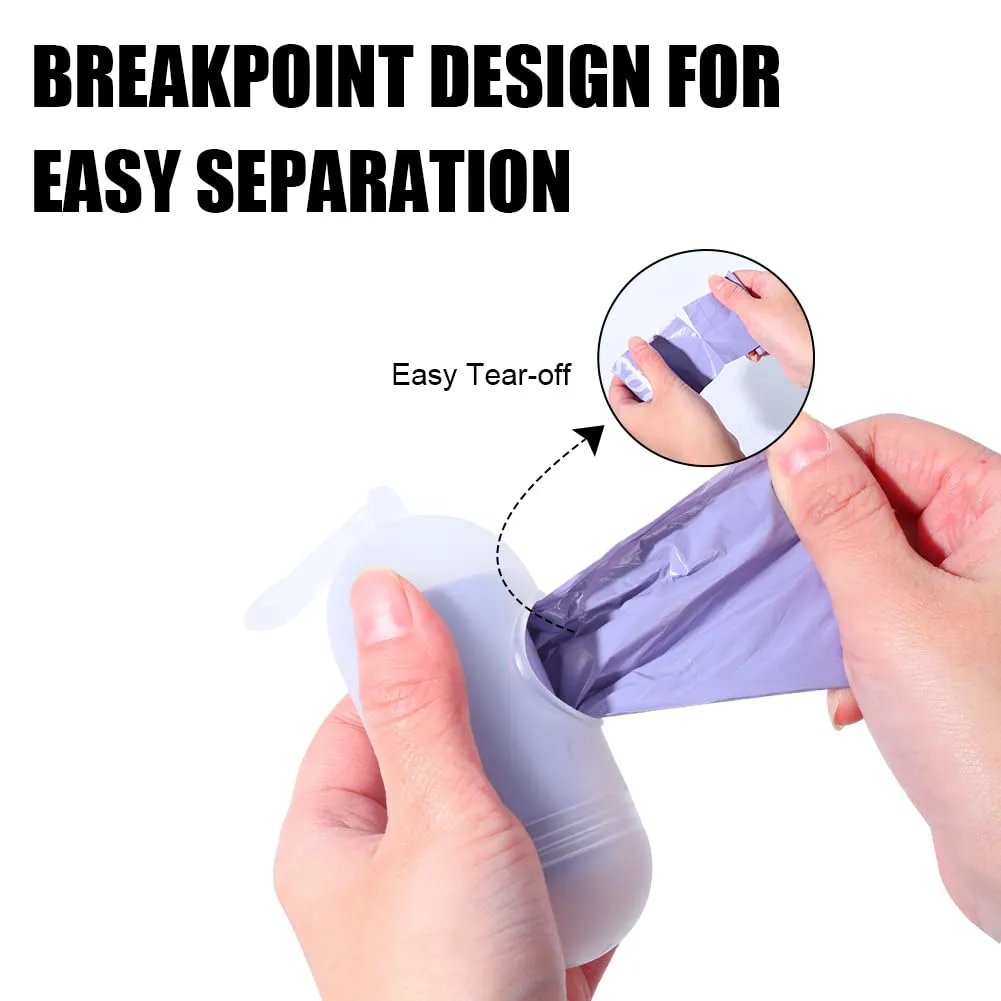 Disposable Diaper Bags for Baby, 20 Refill Rolls (300 Pack),Baby Poop Bags with Dispenser, Essential for Travel and Quick Change on The Go, Purple and Lavender Scented