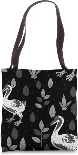 dodo bird scandinavian pattern black Tote Bag