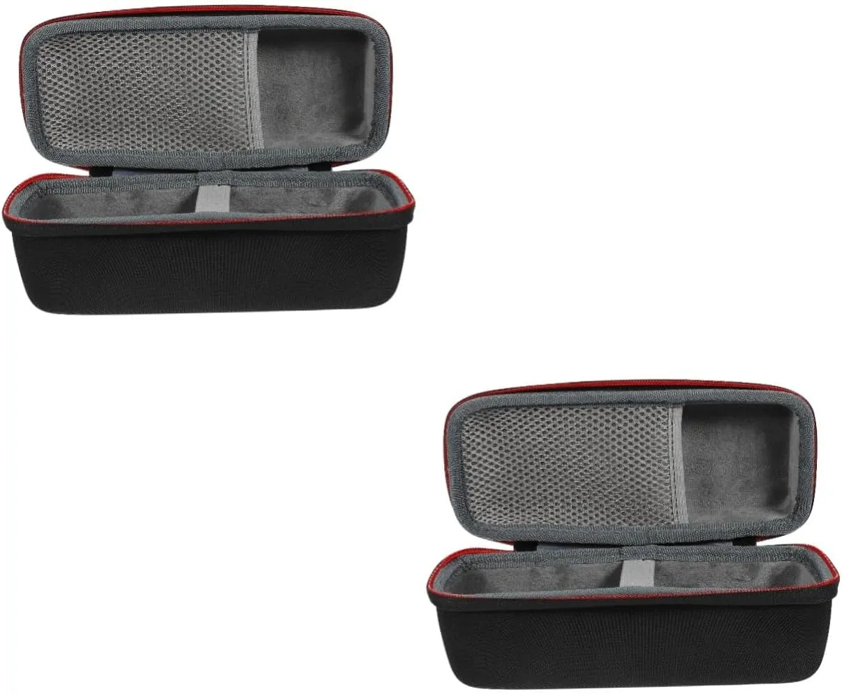 DOITOOL 2pcs Carrying Storage Bag Speaker Case for Speaker Bocina Container Nylon Portable Travel, Black, 20x7.8cm