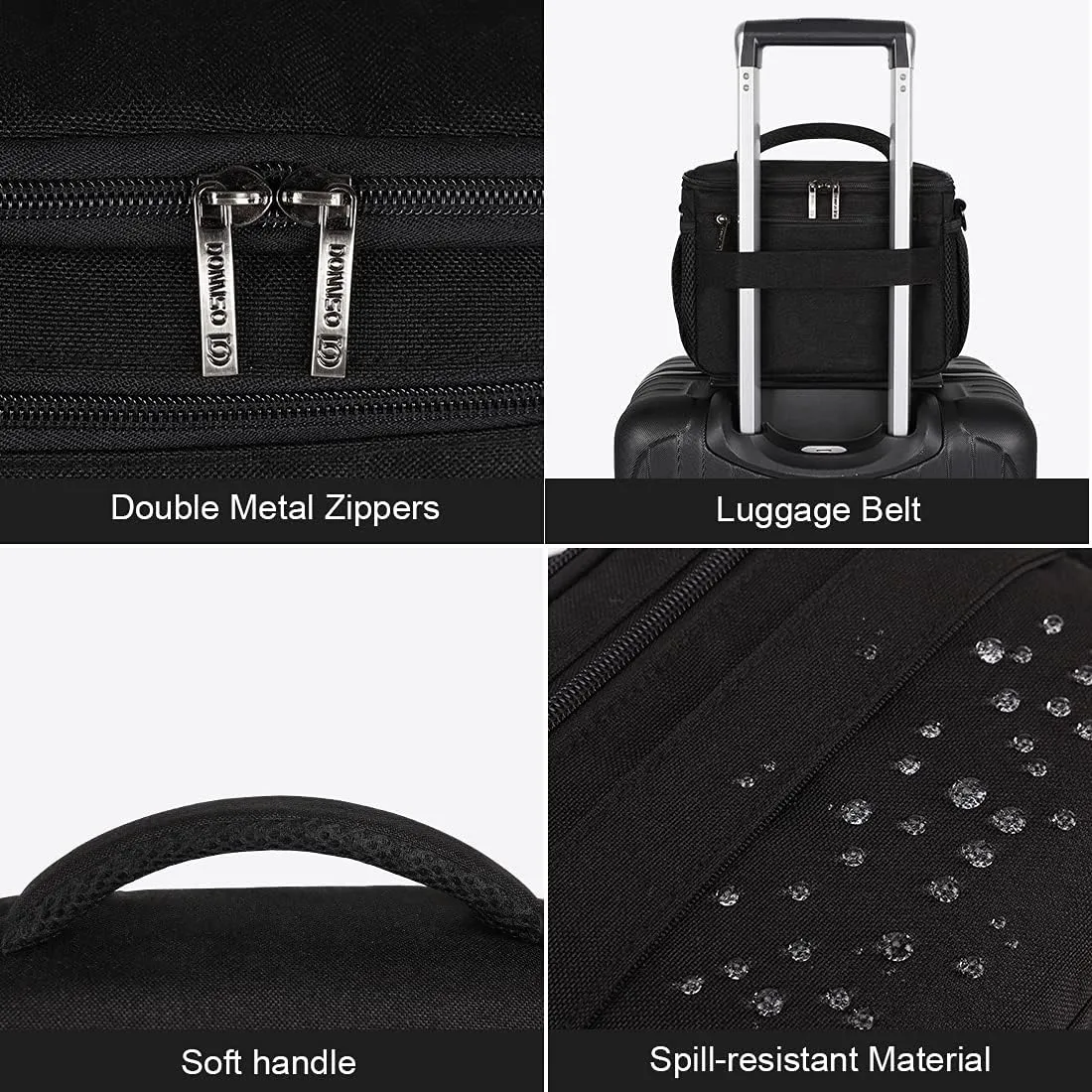 DOMISO Camera Bag Case Waterproof Anti-shock Shoulder Bag, Black