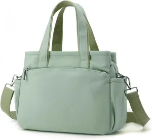 DOURR Canvas Crossbody Handbags for Women with 3 Zipper Compartments Durable Daily Satchel