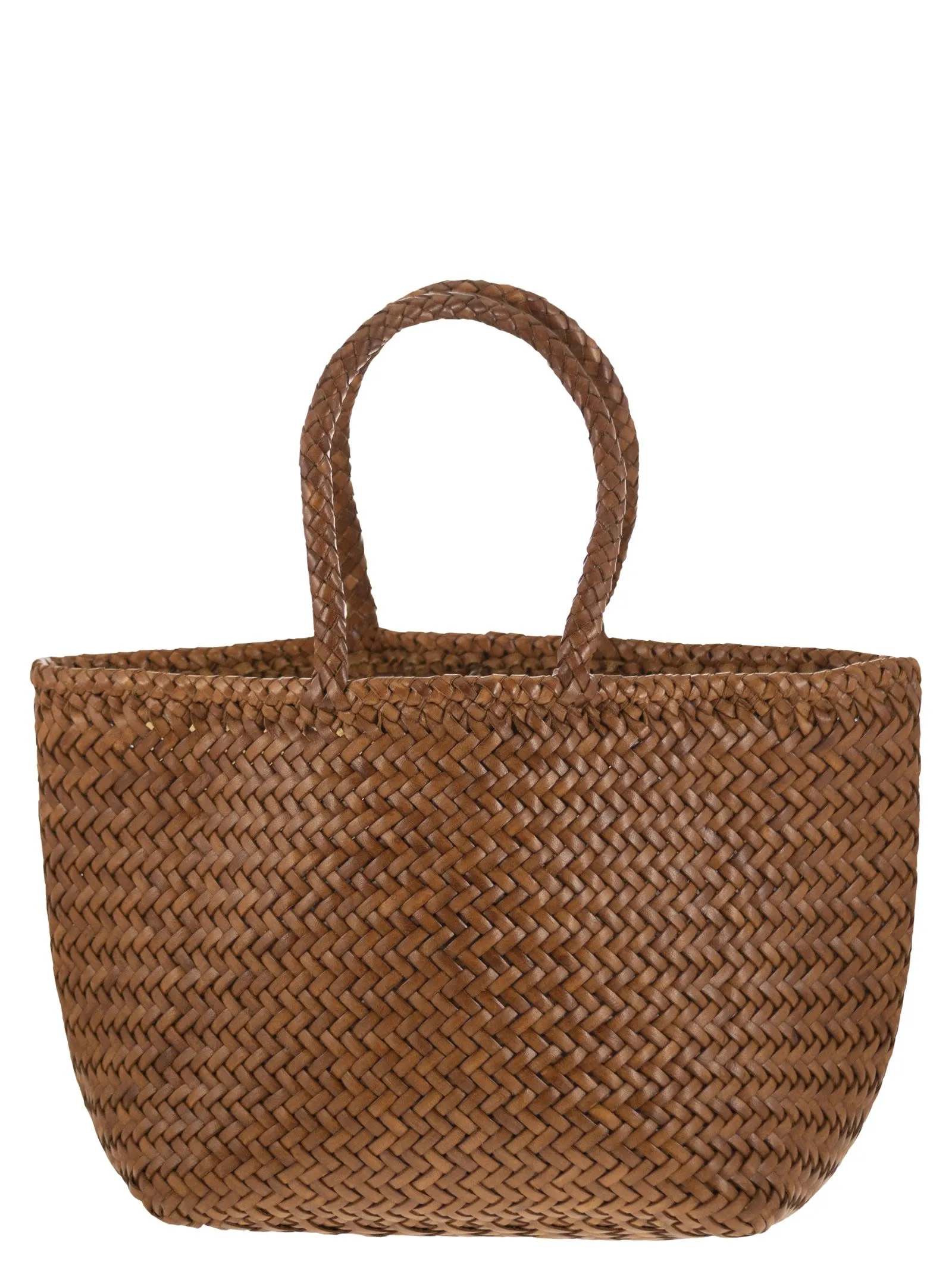 Dragon Grace Basket Small Woven Leather Bag