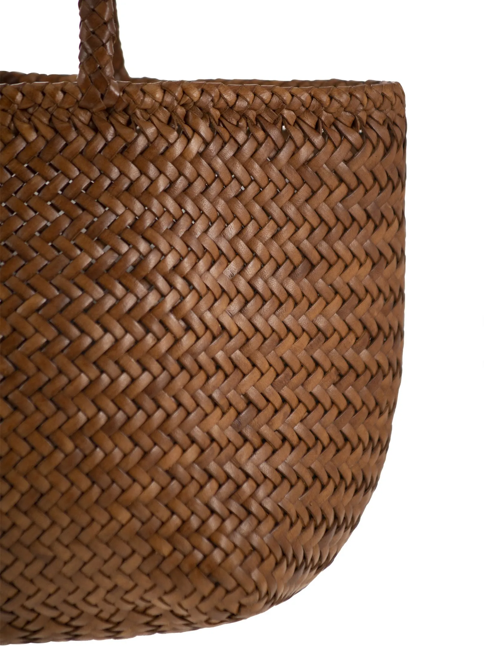 Dragon Grace Basket Small Woven Leather Bag