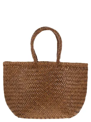 Dragon Grace Basket Small Woven Leather Bag