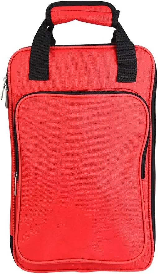 Drum Stick Carrier, Thickened Cotton Material, Wearable, Large Storage Capacity, Carbon Buckle Strap, Double Head, Red Oxford Cloth Drumstick