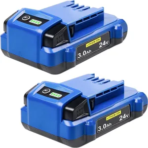 DTK 24V 3.0Ah Replacement for Kobalt 24V Battery Max KB624-03 KB524-03 KB424-03 KB224-03 KB124-03 Lithium Ion Cordless Tools High Capacity Battery 2 Packs