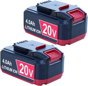 DTK Replacement for Bauer 20V Battery 4.0Ah Capacity Lithium-Ion Batteries 2 Packs