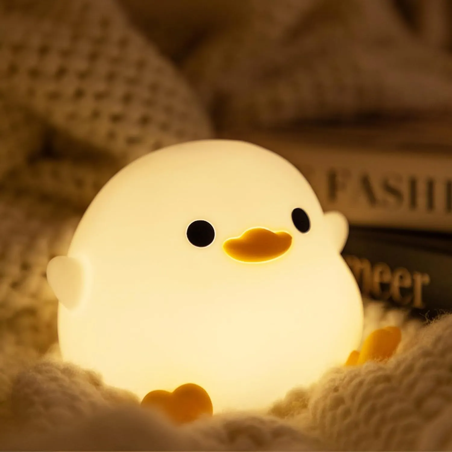 Duck Night Light, Cute Duck Gift for People, Duck Light Gift, Dormitory Decorative Light, ABS SIL, Touch Control, Portable Rechargeable Dimmable, Best Choice for Gift Giving (DoDo Duck)