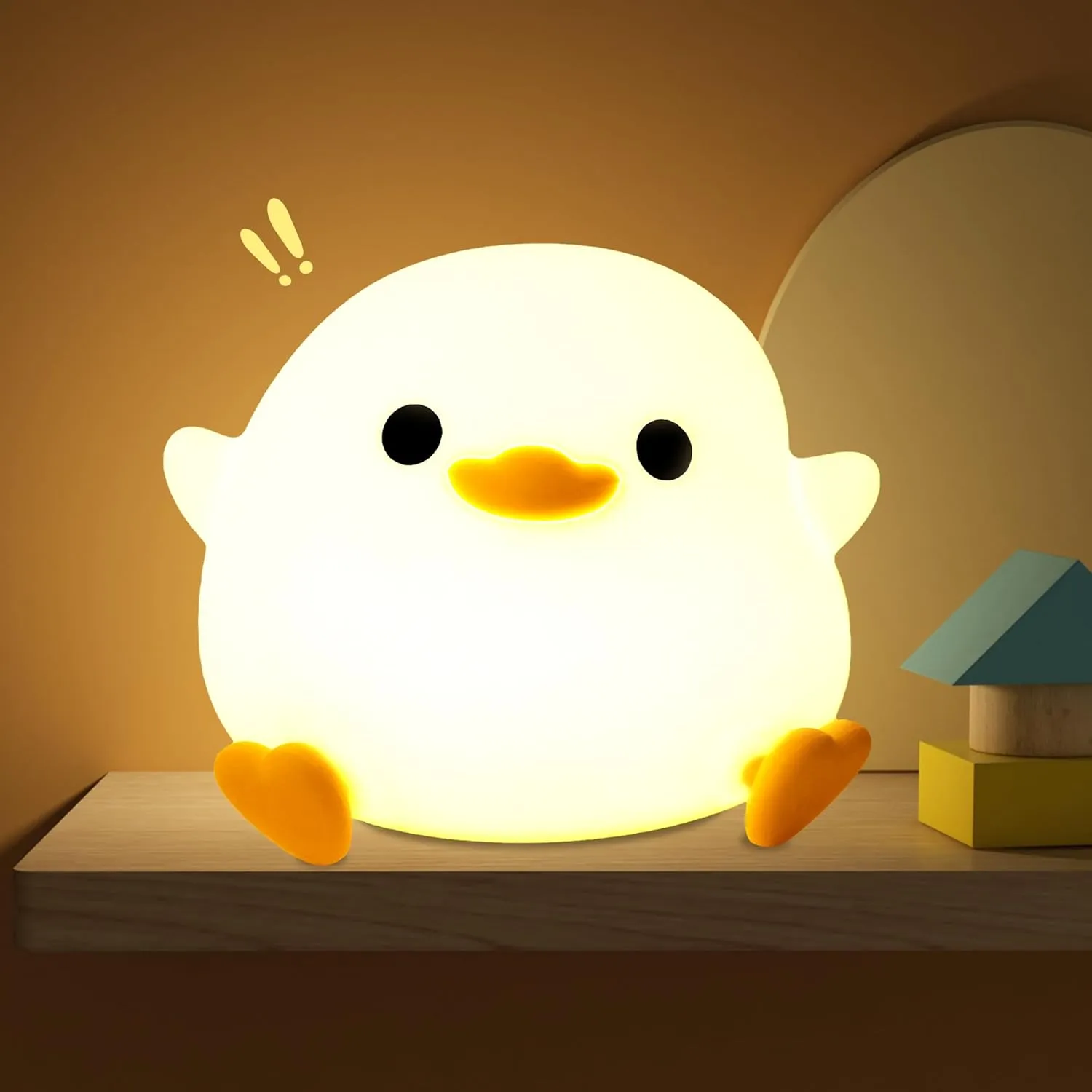 Duck Night Light, Cute Duck Gift for People, Duck Light Gift, Dormitory Decorative Light, ABS SIL, Touch Control, Portable Rechargeable Dimmable, Best Choice for Gift Giving (DoDo Duck)