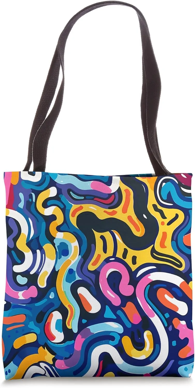 Dynamic Dizzy Abstract 2D Pattern Tote Bag