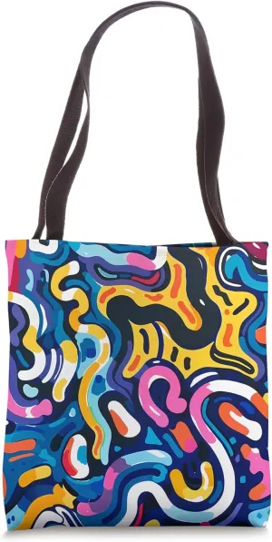 Dynamic Dizzy Abstract 2D Pattern Tote Bag
