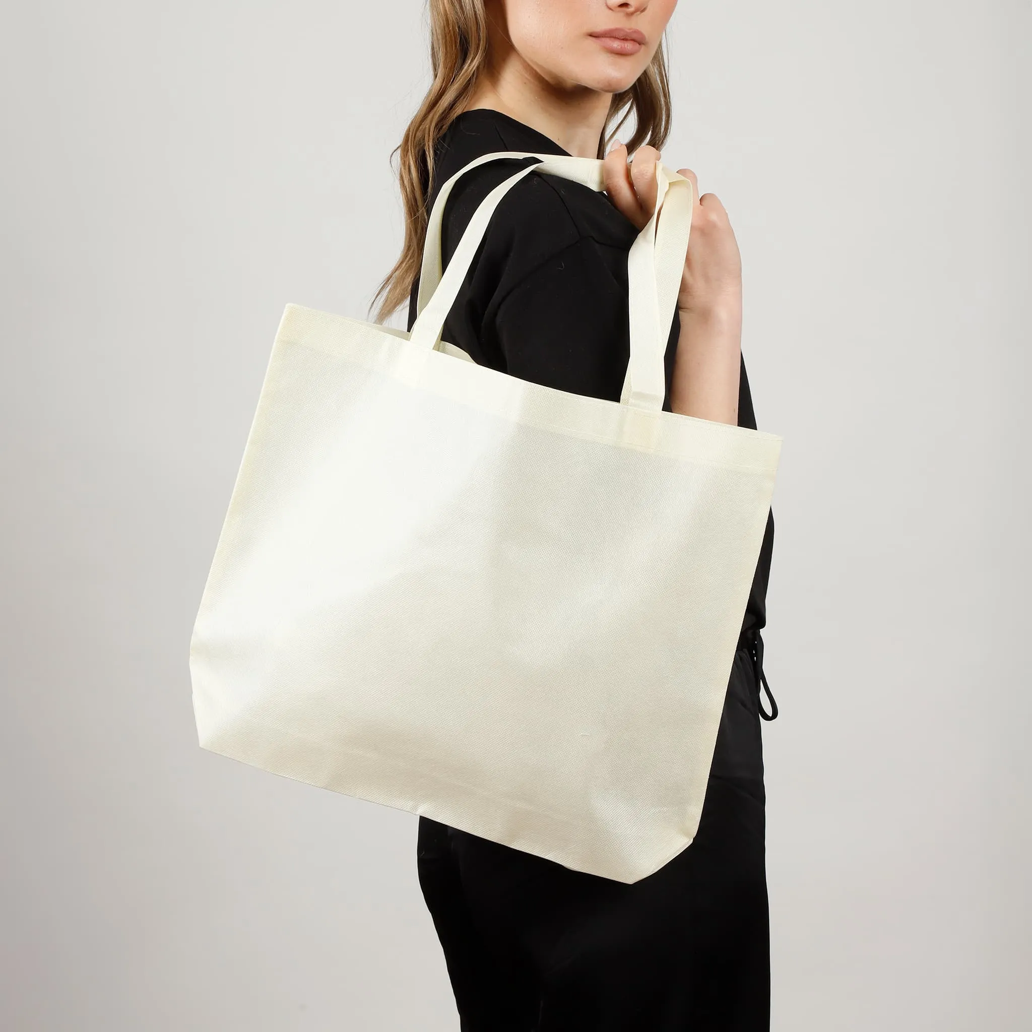 Economical Promotional Large Tote Bags with Bottom Gusset - GN25