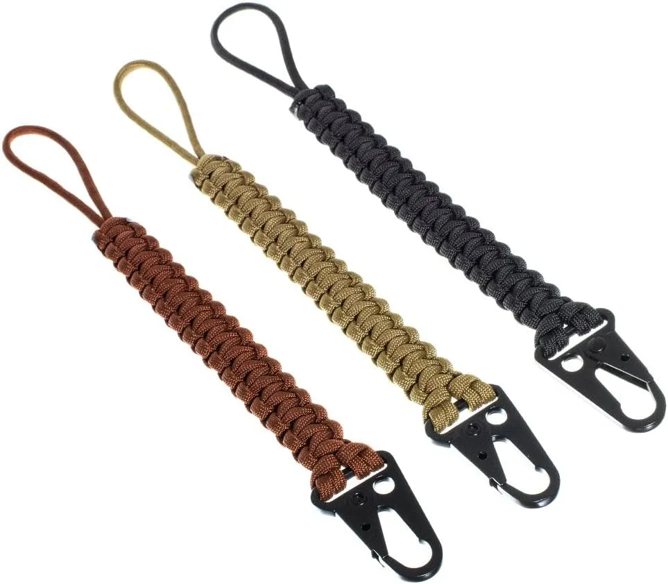 EDC 550 Paracord Tether – Cobra Weave – Length: 6 Inches Woven & 10 Feet Unraveled