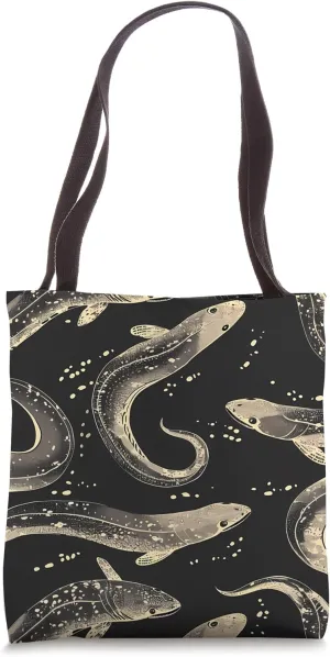 Eel Duotone Animal Wildlife Pattern Tote Bag