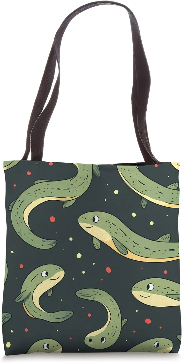 Eel Kawaii Animal Wildlife Pattern Tote Bag