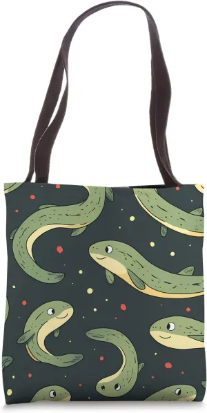 Eel Kawaii Animal Wildlife Pattern Tote Bag