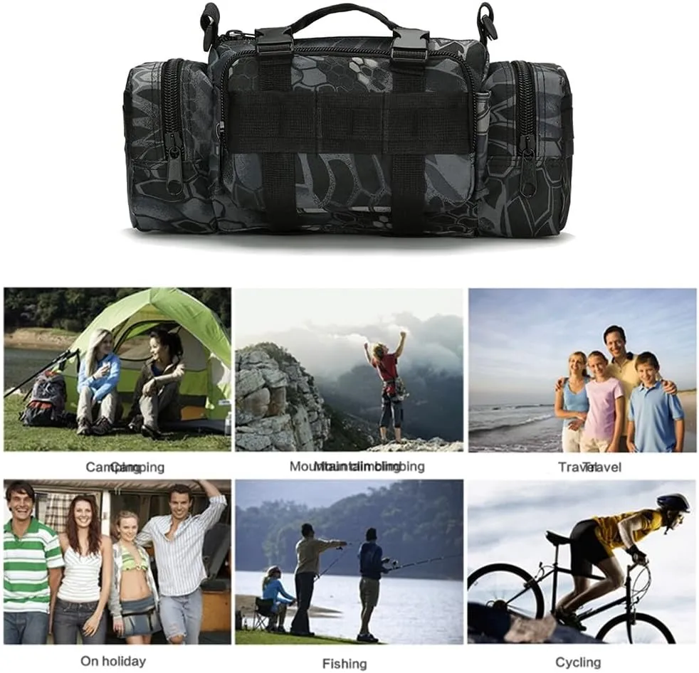 Eforcase Tactical Fanny Pack for Men Waist Pack Sling Chest Crossbody Bag Duffel Bag Waist Bag for Hiking Sports Outdoor