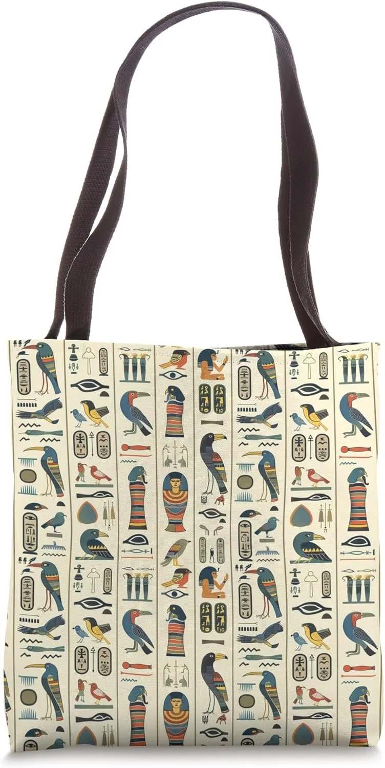 Egyptian Hieroglyphs Pattern Tote Bag