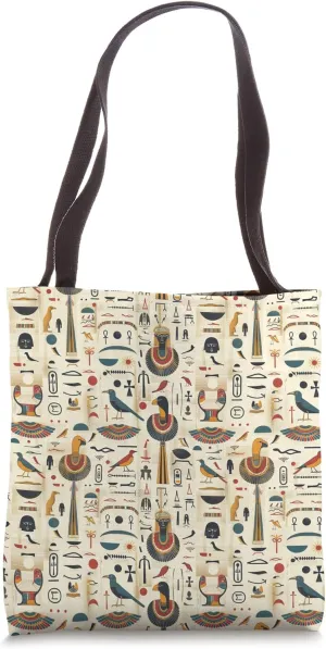 Egyptian Hieroglyphs Pattern Tote Bag